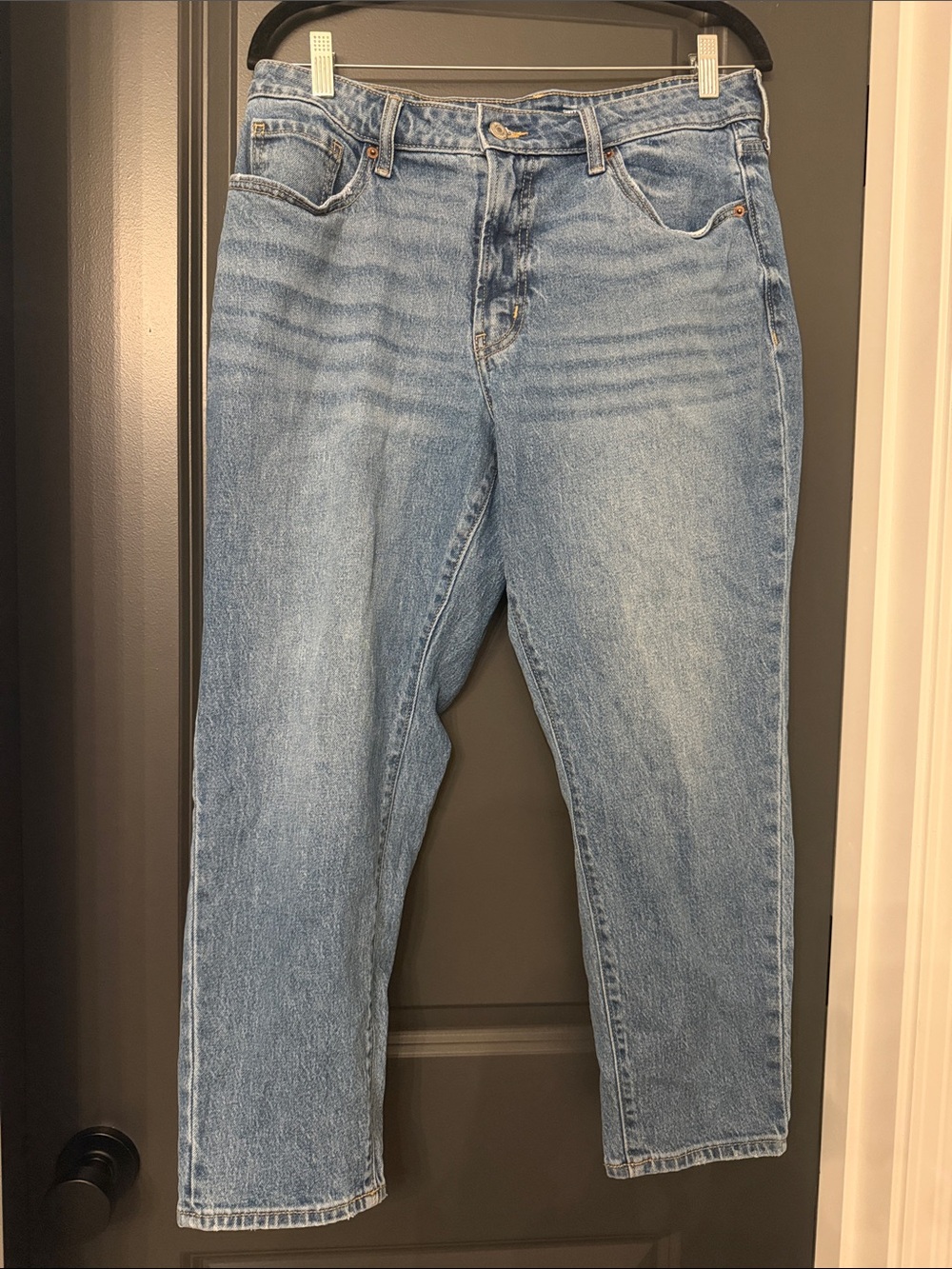 Old Navy Curvy OG Straight Classic Light Blue Women's Jeans